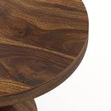Mars Solid Sheesham Wood End Table - 3 Years Warranty