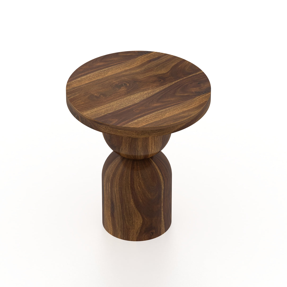 Mars Solid Sheesham Wood End Table - 3 Years Warranty