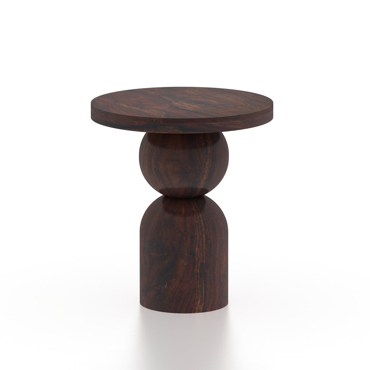 Mars Solid Sheesham Wood End Table - 3 Years Warranty