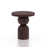 Mars Solid Sheesham Wood End Table - 3 Years Warranty