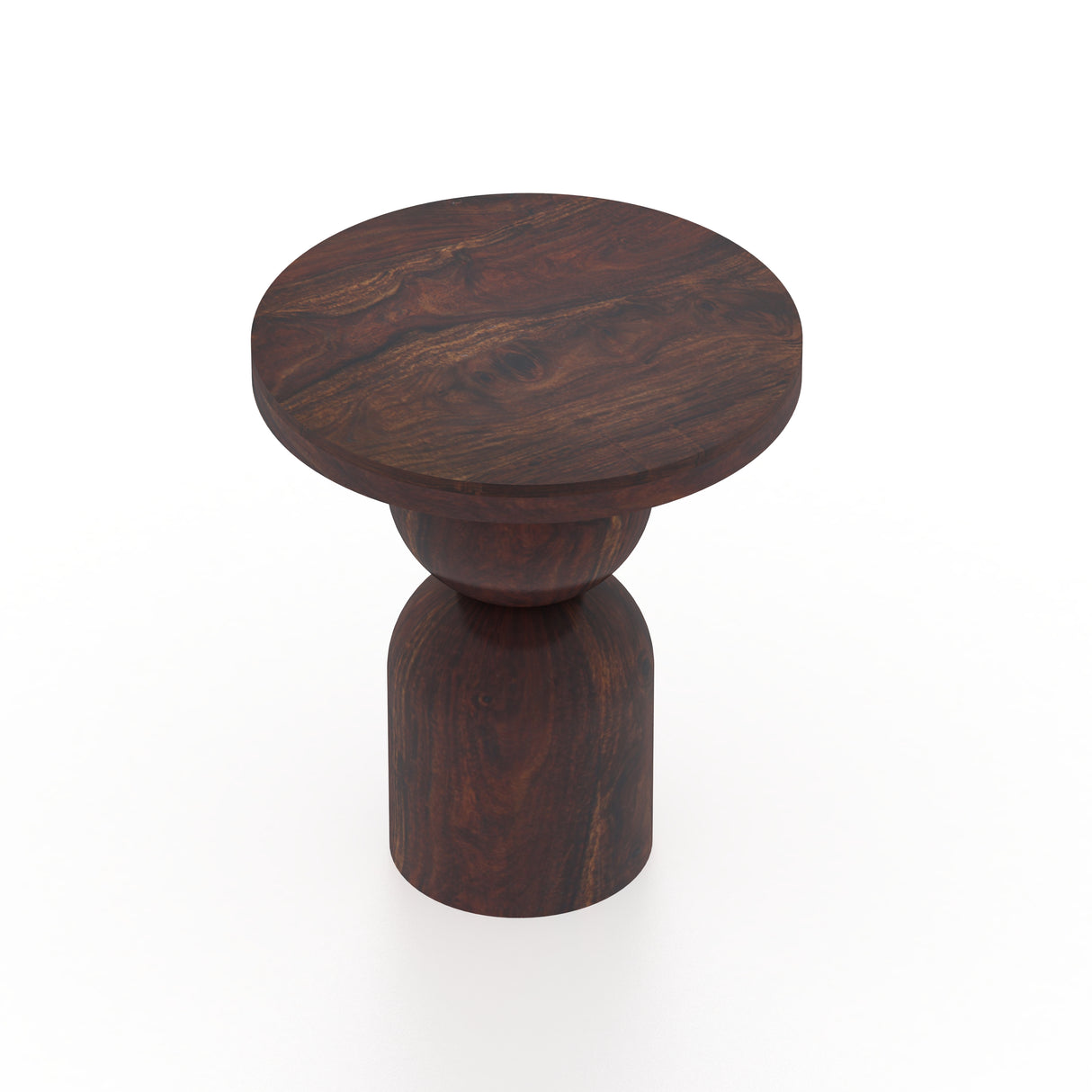 Mars Solid Sheesham Wood End Table - 3 Years Warranty
