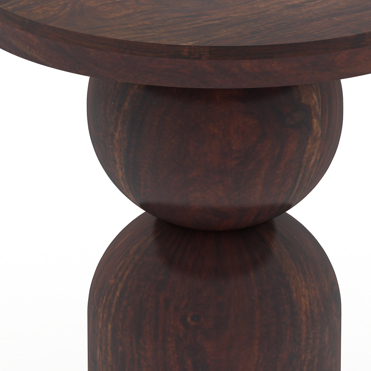 Mars Solid Sheesham Wood End Table - 3 Years Warranty