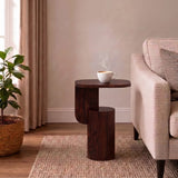 COCO Solid Sheesham Wood End Table - 3 Years Warranty