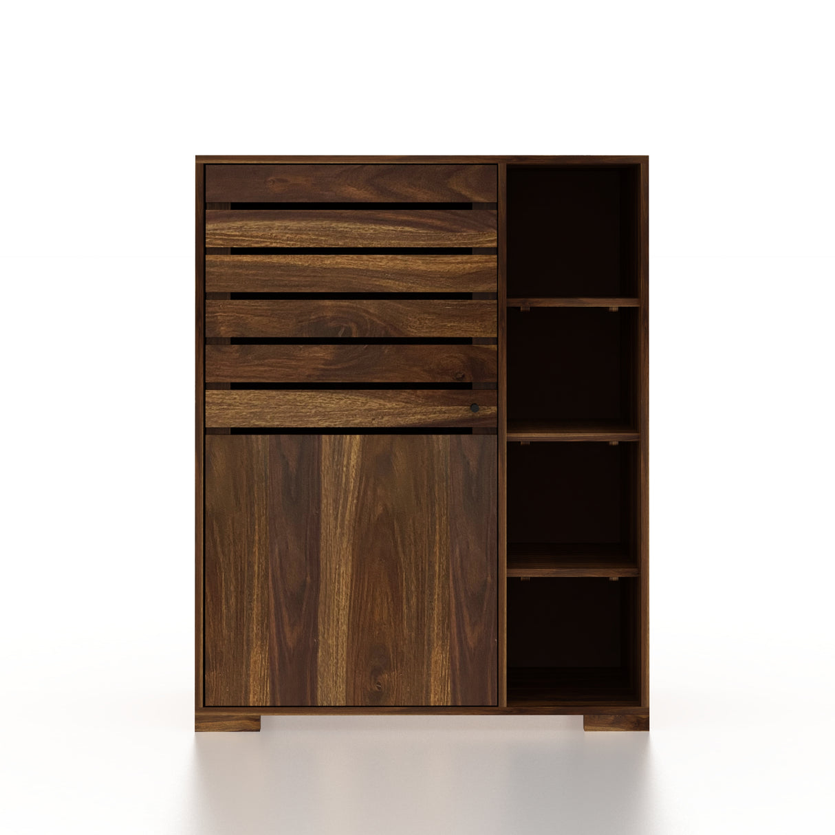 CAIRO Solid Sheesham Wood Shoe Rack Cabinet - 3 Years Warranty
