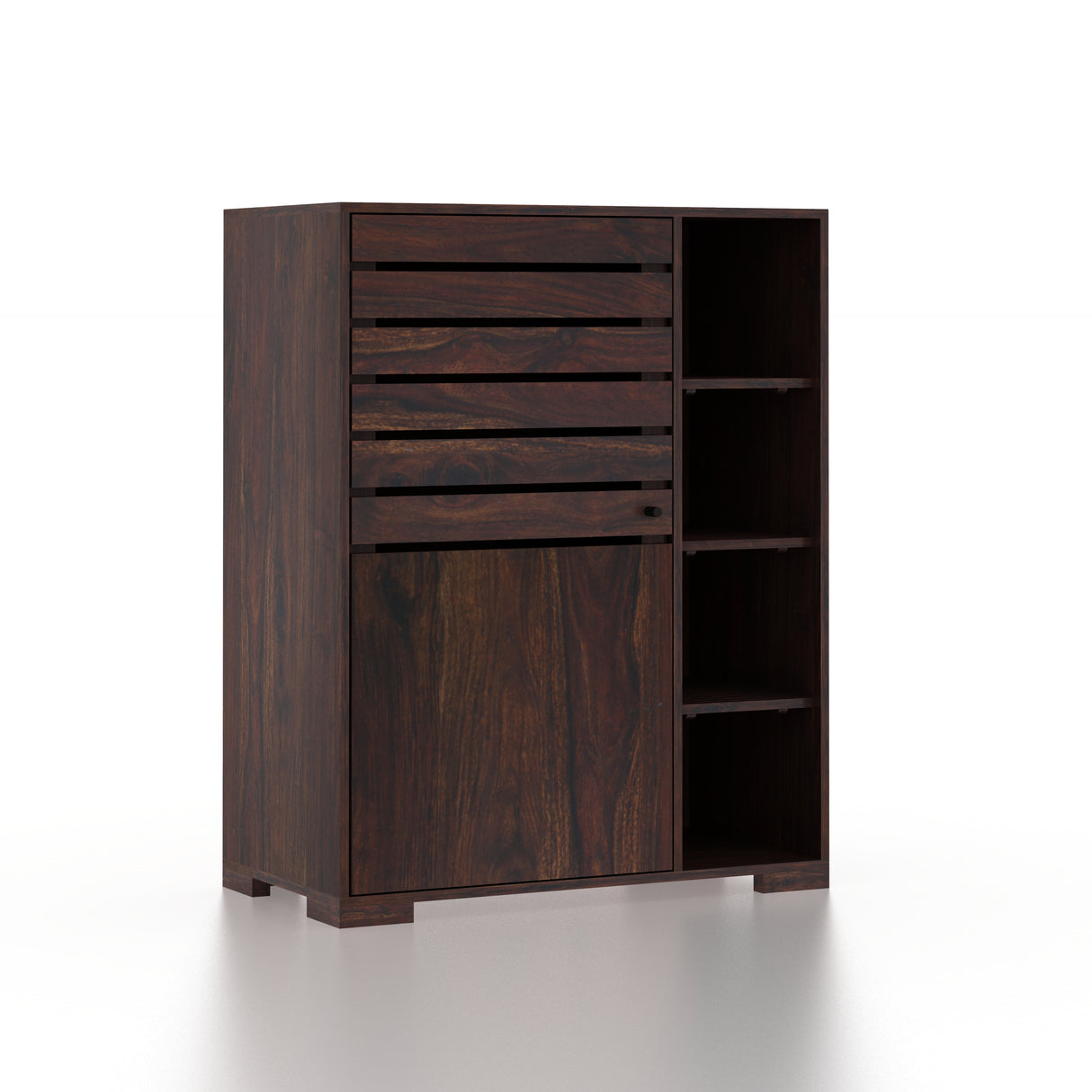 CAIRO Solid Sheesham Wood Shoe Rack Cabinet - 3 Years Warranty