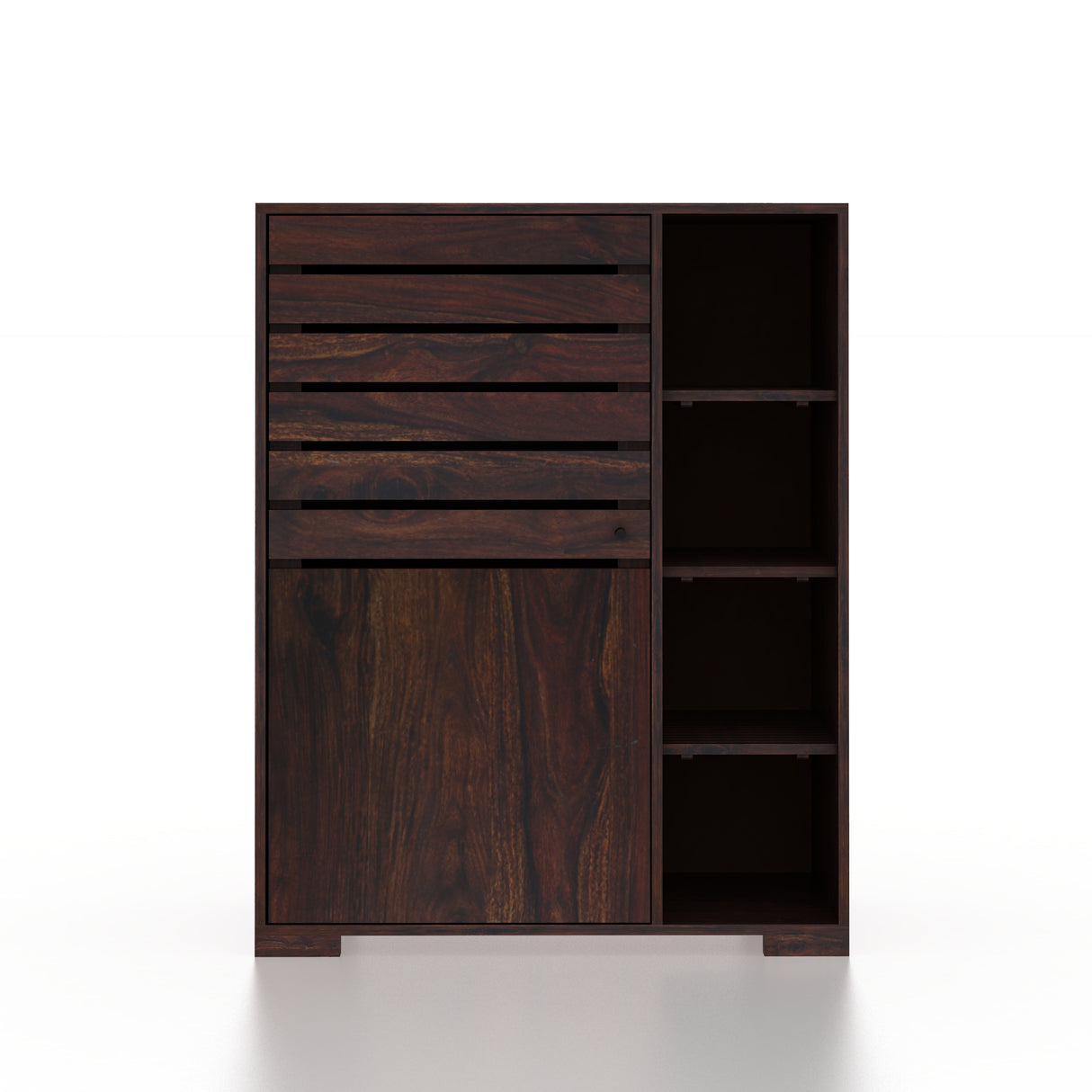 CAIRO Solid Sheesham Wood Shoe Rack Cabinet - 3 Years Warranty