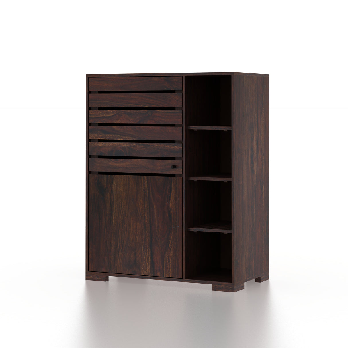 CAIRO Solid Sheesham Wood Shoe Rack Cabinet - 3 Years Warranty