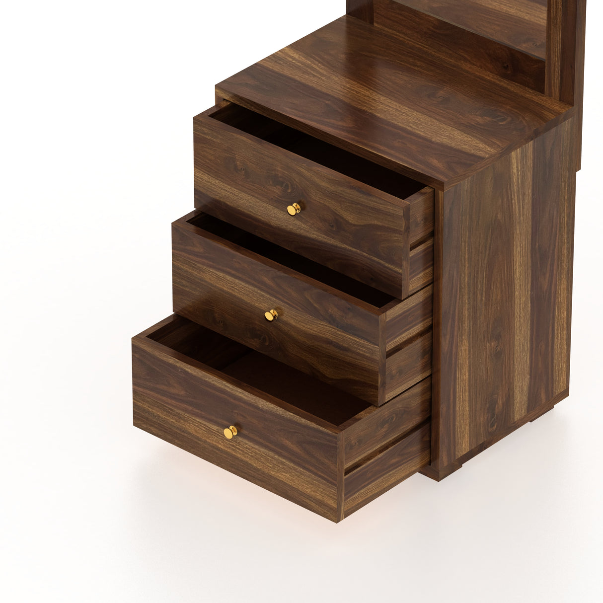 Swiss Solid Sheesham Wood Dressing Table - 3 Years Warranty