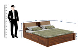 Mayor Solid Sheesham Wood Bed with Box Storage - 3 Years Warranty