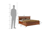 Armania Solid Sheesham Wood Bed With Box Storage - 3 Years Warranty