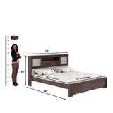 Maharaja Solid Sheesham Wood Bed with Headboard Storage - 3 Years Warranty
