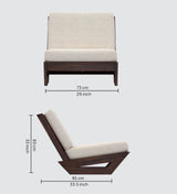 Vegas Solid Sheesham Wood Lounge Chair - 3 Years Warranty