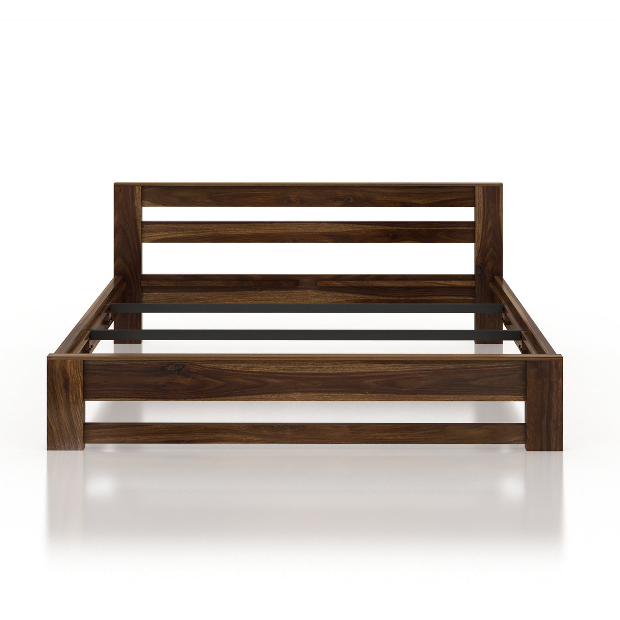 Foster Solid Sheesham Wood Bed Without Storage - 1 Year Warranty