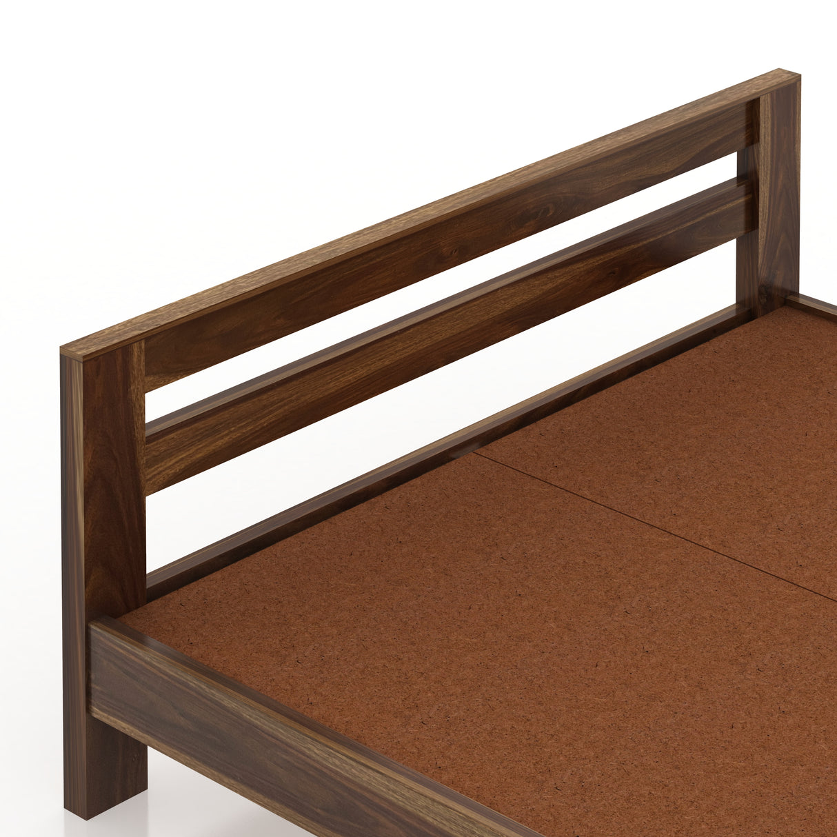 Foster Solid Sheesham Wood Bed Without Storage - 1 Year Warranty