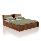 Mayor Solid Sheesham Wood Bed with Box Storage - 3 Years Warranty
