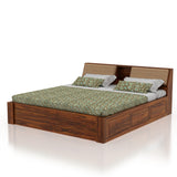Mayor Solid Sheesham Wood Bed with Box Storage - 3 Years Warranty