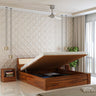 Victoria Solid Sheesham Wood Hydraulic Storage Bed - 3 years Warranty