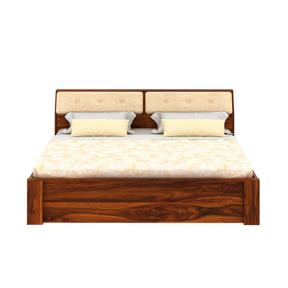 Victoria Solid Sheesham Wood Hydraulic Storage Bed - 3 years Warranty