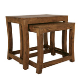 Jaipur Solid Sheesham Wood Nest of Stools - 3 Years Warranty