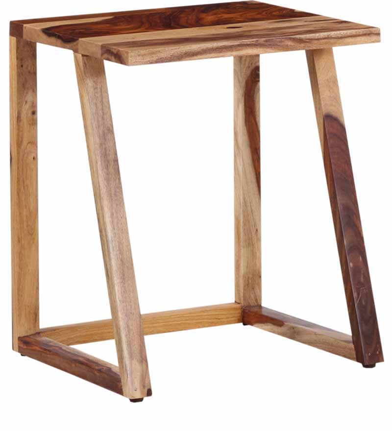 Akon Solid Sheesham Wood Nest of Stools - 3 Years Warranty