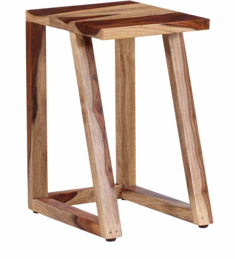 Akon Solid Sheesham Wood Nest of Stools - 3 Years Warranty