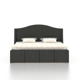 Maron Upholstered Bed With Hydraulic Box Storage - 12 Months Warranty(LUXE EDITION)