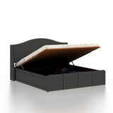 Maron Upholstered Bed With Hydraulic Box Storage - 12 Months Warranty(LUXE EDITION)