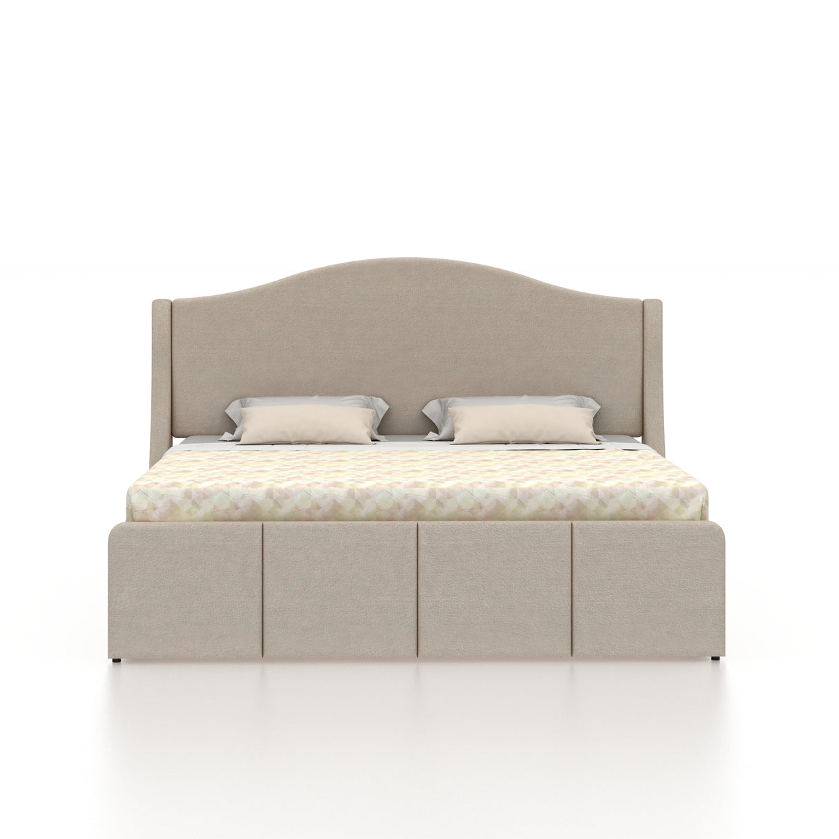 Maron Upholstered Bed With Box Storage - 12 Months Warranty(LUXE EDITION)