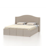 Maron Upholstered Bed With Box Storage - 12 Months Warranty(LUXE EDITION)
