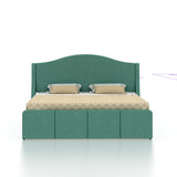 Maron Upholstered Bed With Hydraulic Box Storage - 12 Months Warranty(LUXE EDITION)