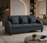 MAURUS Three Seater Upholstered Sofa Velvet - 12 Months Warranty - TAR