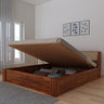 Mayor Hydraulic Storage Bed with Box Storage in Solid Sheesham Wood - 3 Years Warranty