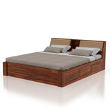 Mayor Hydraulic Storage Bed with Box Storage in Solid Sheesham Wood - 3 Years Warranty