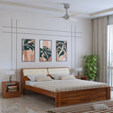 Victoria Solid Sheesham Wood Bed Without Storage - 3 years Warranty
