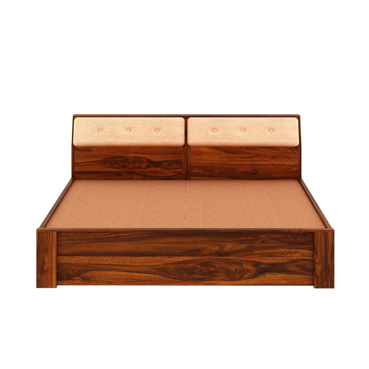 Victoria Solid Sheesham Wood Bed Without Storage - 3 years Warranty