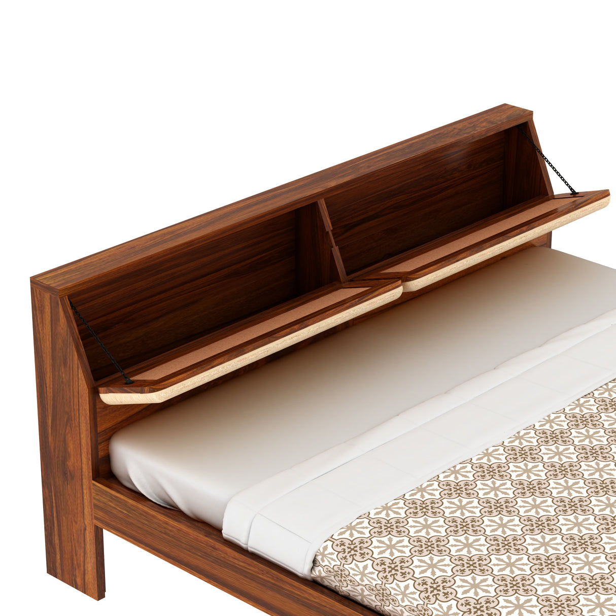 Victoria Solid Sheesham Wood Bed Without Storage - 1 Year Warranty