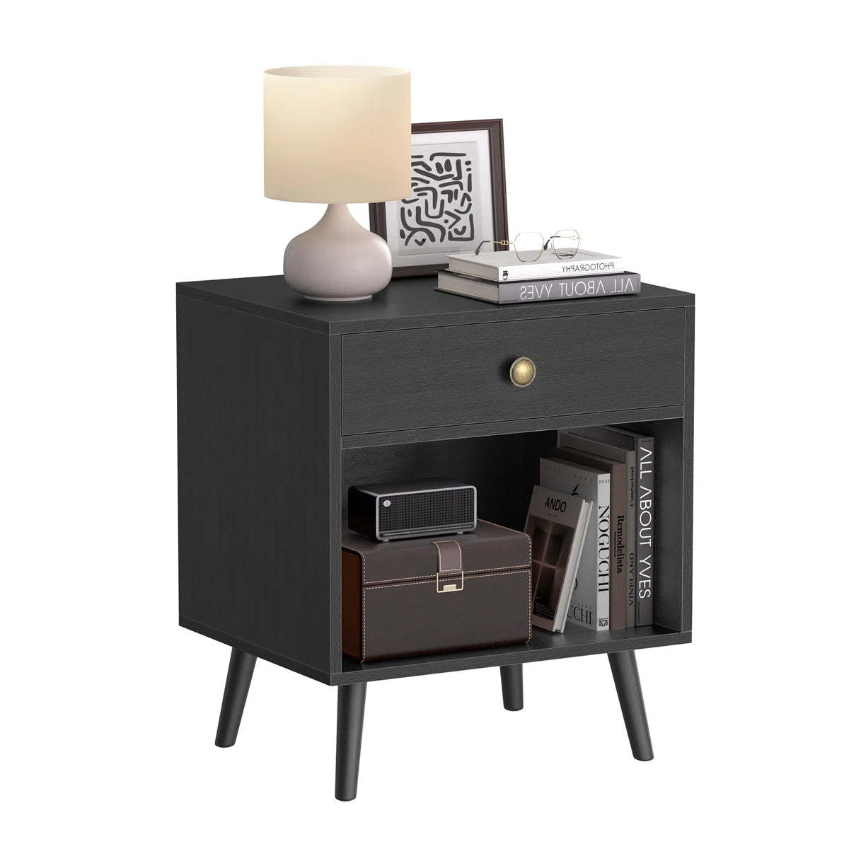 MONO Solid Sheesham Wood Bedside Table - 3 Years Warranty (LUXE EDITION)