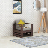 Lurid Solid Sheesham Wood Single Seater Sofa - 3 Years Warranty