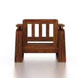 Edin Solid Sheesham Wood Single Seater Sofa With Cane & Brass Detailing - 3 Year Warranty (LUXE EDITION)