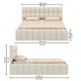 ROSKY Upholstered Bed With Box Storage - 12 Months Warranty(LUXE EDITION)