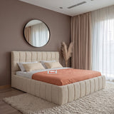 ROSKY Upholstered Bed With Box Storage - 12 Months Warranty(LUXE EDITION)