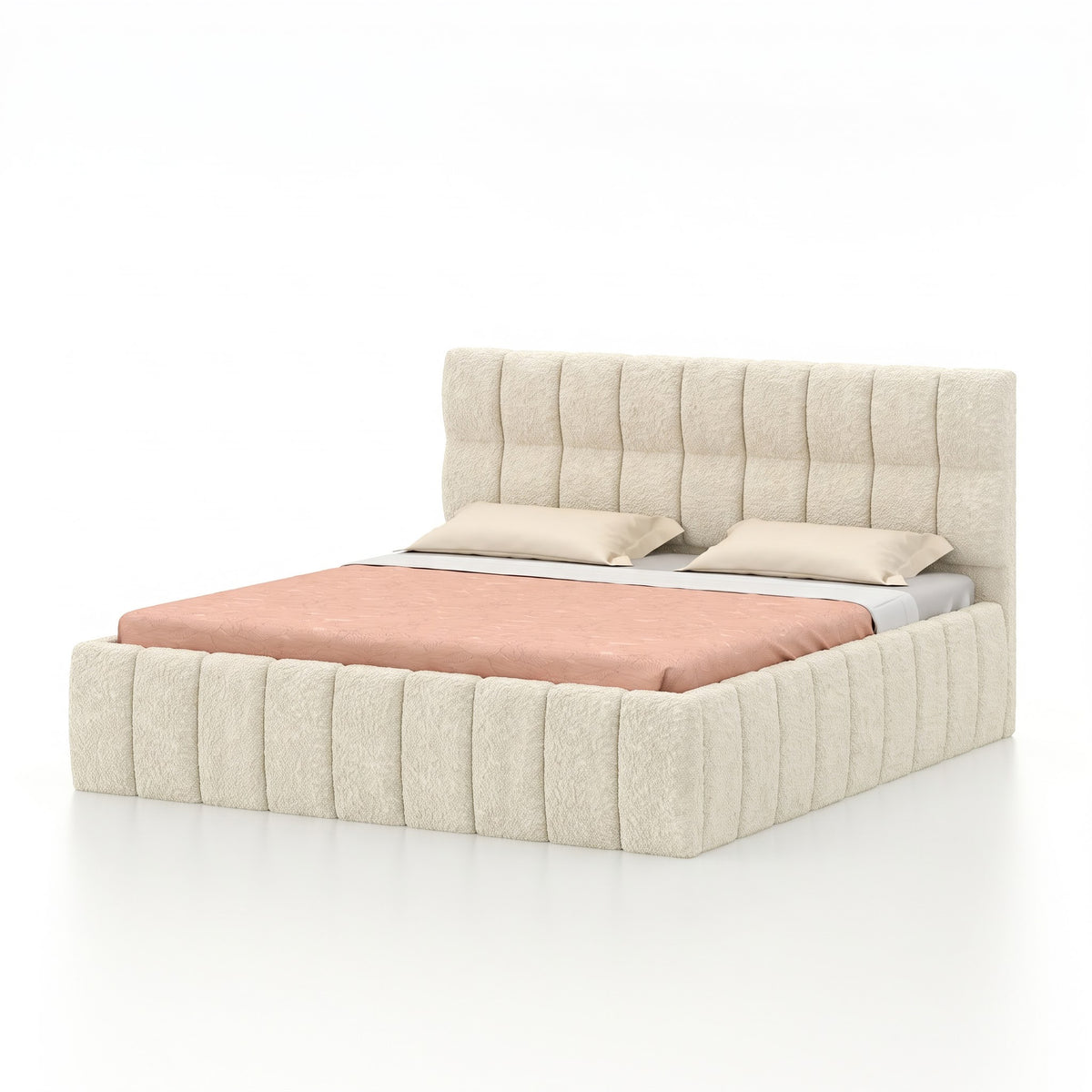 ROSKY Upholstered Bed With Box Storage - 12 Months Warranty(LUXE EDITION)