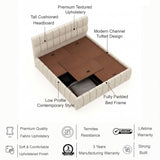 ROSKY Upholstered Bed With Box Storage - 12 Months Warranty(LUXE EDITION)