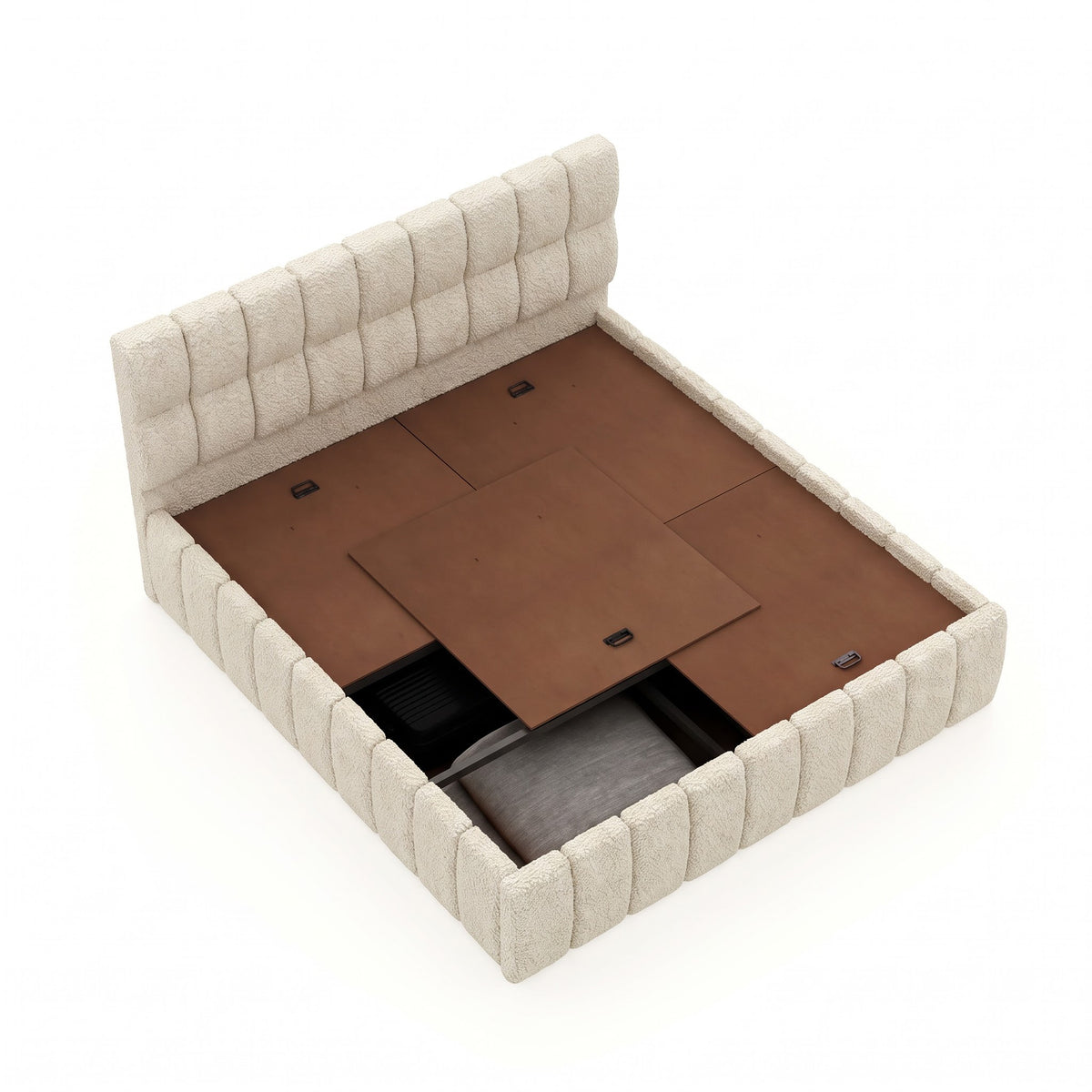 ROSKY Upholstered Bed With Box Storage - 12 Months Warranty(LUXE EDITION)
