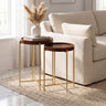 Tray Solid Sheesham Wood End Table With Iron Stand - 3 Years Warranty