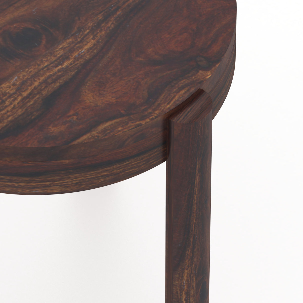 Round Solid Sheesham Wood Nesting Stools - 3 Years Warranty