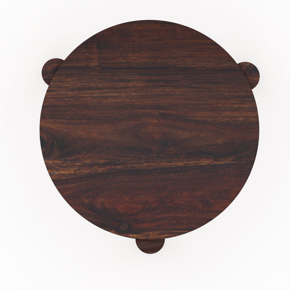 Round Solid Sheesham Wood Nesting Stools - 3 Years Warranty