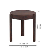 Round Solid Sheesham Wood Nesting Stools - 3 Years Warranty