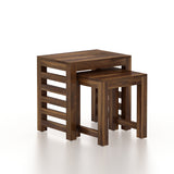Cairo Solid Sheesham Wood Nesting Stools - 3 Years Warranty