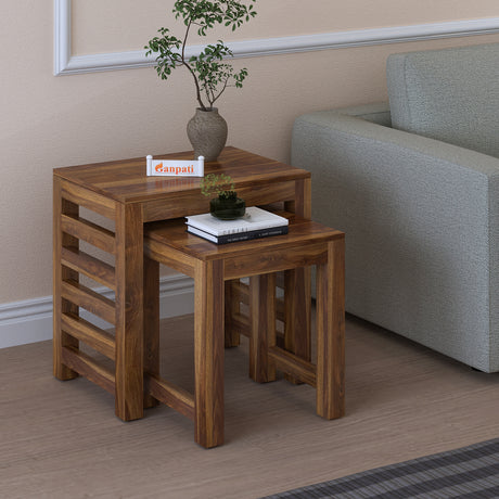 Cairo Solid Sheesham Wood Nesting Stools - 3 Years Warranty